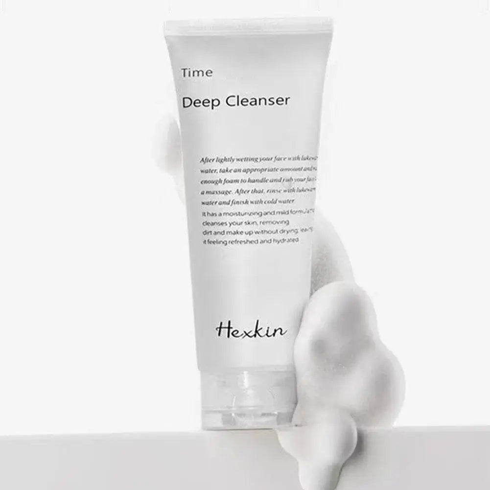Korean Hexkin Efficient Cleansing Facial Cleanser Time Brightening Deep Get Rid Of Makeup Lavender Cornfower Extract Cleanser