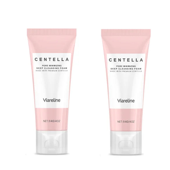 1/2/3/5 Pcs Centella Pore Minimizing Deep Cleansing Foam,Facial Skin Cleanser Moisturizing Soothing,Remove Pore-Clogging Debris
