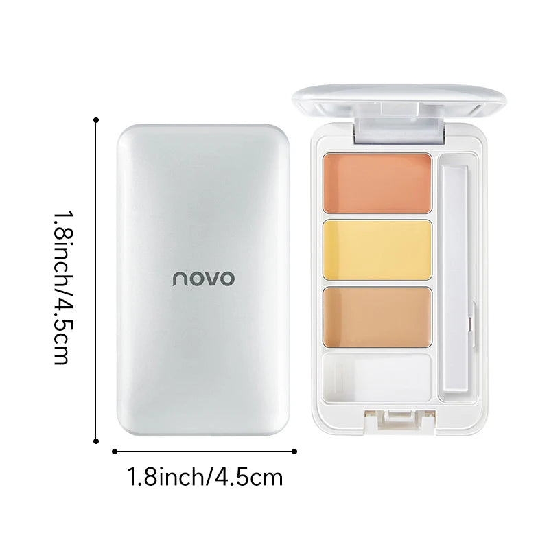 Three-Color Multi-Purpose Concealer - Long-Lasting, Waterproof, Moisturizing, Covers Dark Circles, Tattoos And Tear Grooves