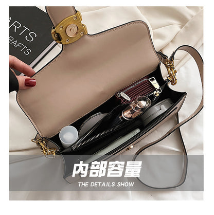Luxury Fashion Women's Chain Handbag PU Leather Girls Shoulder Messenger Bag Brand lightweight Commuting Bag Tassel Square Bag