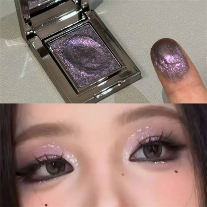 Diamond Monochrome Highlighter Eyeshadow Palette Chameleon Metallic Green Brighten Eye Shadow Fine Flash Eye Makeup Cosmetic