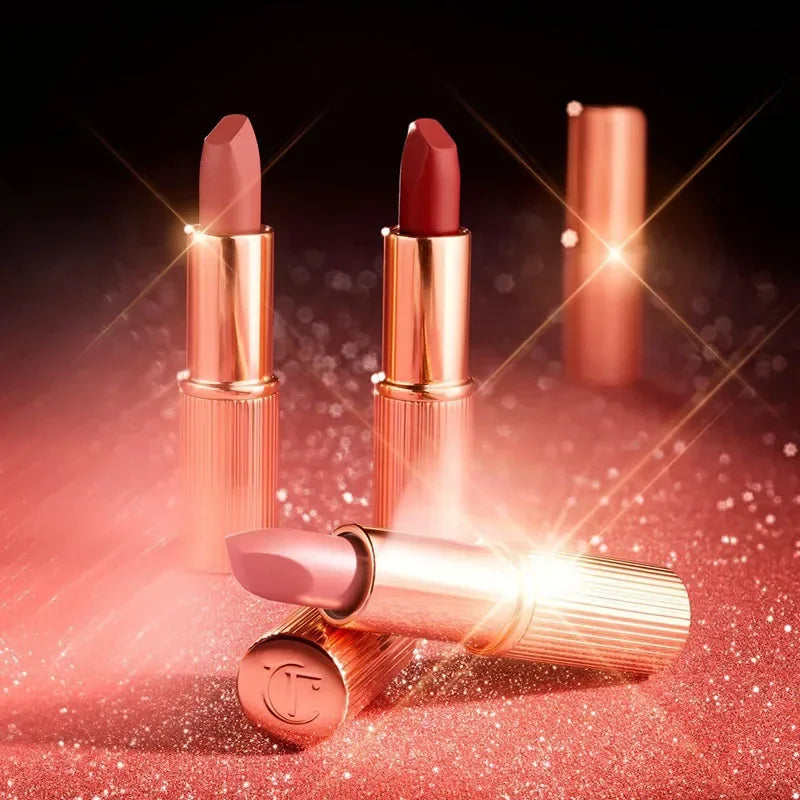 Charlotte Tilbury Shimmer Makeup Air Cushion Lip Gloss Small Gold Tube 7-color Lipstick Show Complexion Celebrity Same Makeup