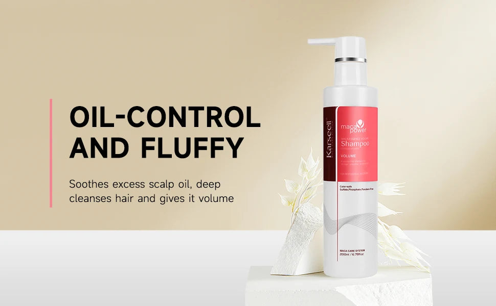 Original Karseell Volume Shampoo and Conditioner Argan Oil Moisturizing Smooth Leave in Cream Curl Defining Cream Hair Care Set