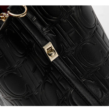 CHCH Women's Tote Bag New Steel Embossed Handheld Bun Mother Shopping Bag