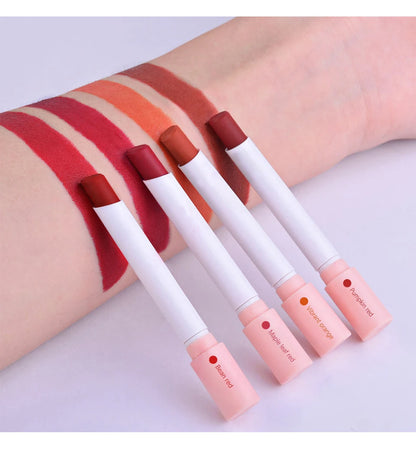 4Colors/set Cigarette Lip Gloss Set Velvet Matte Waterproof Long-lasting Lip Non-Stick Cup Cigarette Lipstick Makeup For Women