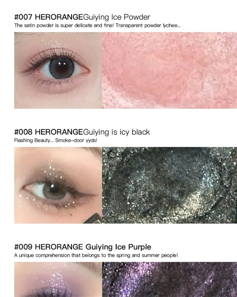 Diamond Monochrome Highlighter Eyeshadow Palette Chameleon Metallic Green Brighten Eye Shadow Fine Flash Eye Makeup Cosmetic