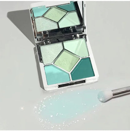 Eyeshadow Palette Blush Highlight Makeup Pearly Highgloss Shimmer Pink Brown Earth Color Fine Sequins Eye Shadow