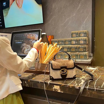 Brand premium women's bag graffiti box small square bag 2024 new autumn and winter designer handbag single shoulder crossbody ba