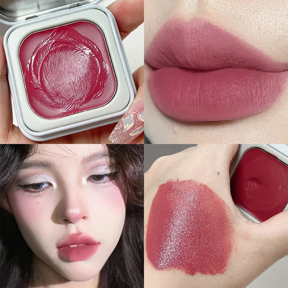 Multi-purpose Lipstick Blush Cream Waterproof Soft Moisturizing Lip Cheek Blush Tint Pigment Lasting Brightening Contour Makeup