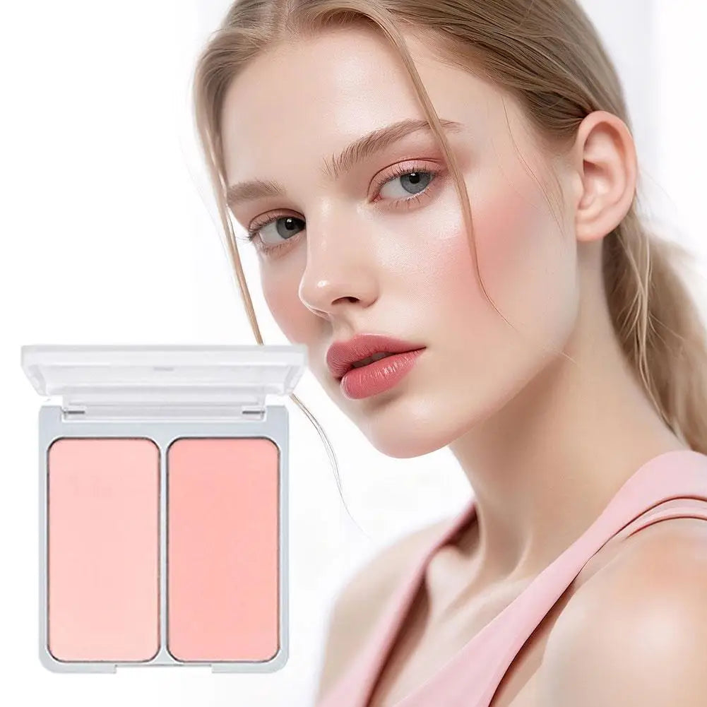 2aN Korean Two-color Blush Matte Brightening Low Saturation Shrinking And Expanding Natural Two-in-one Blush Makeup Cosmetics