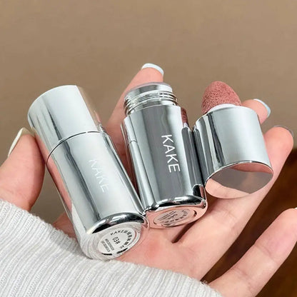 Moisturizing Sponge Head Blusher Liquid Blush Stick Natural Lip Contour Cheek Makeup Matte Milk Pink Brighten Rouge Highlighter