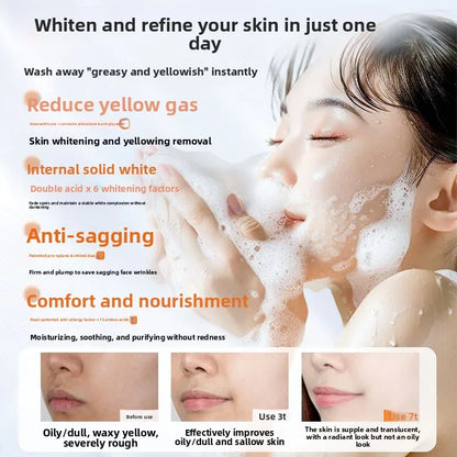 Astaxanthin facial cleanser whitening, oil control, deep cleansing, acne removal, fading marks and pore shrinking facial cleanse