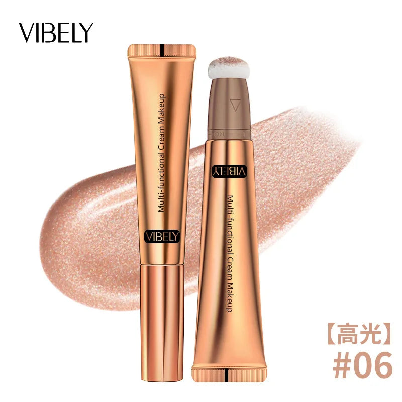 VIBELY High-gloss Concealer and Contouring Stick, brightening, three-dimensional, slimming face, Shadow Blush, multi-functional