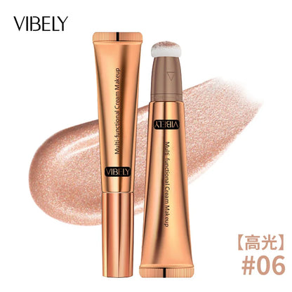 VIBELY High-gloss Concealer and Contouring Stick, brightening, three-dimensional, slimming face, Shadow Blush, multi-functional