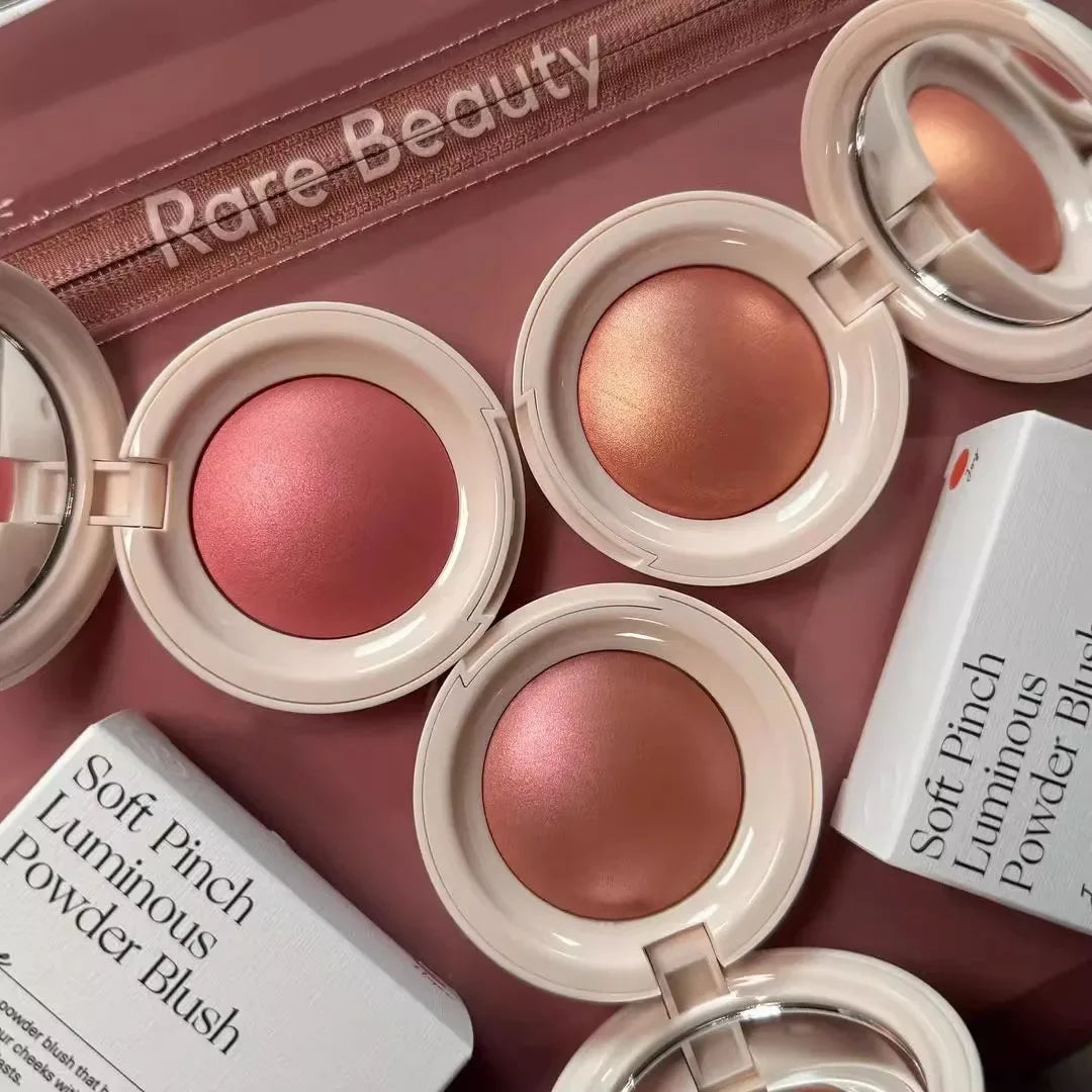 Rare Beauty Dual-use Enlighten Powder Portable Mirror Eyes Cheek Blusher Waterproof Mositure Face Contour Shadow Plump Makeup