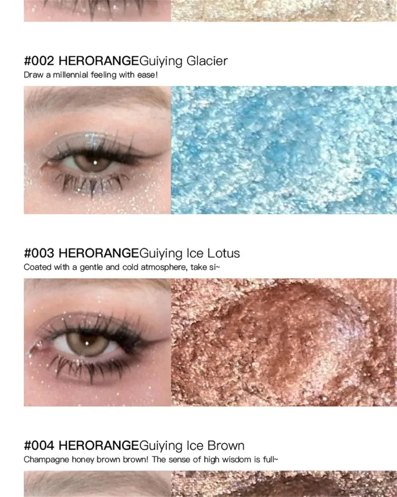 Diamond Monochrome Highlighter Eyeshadow Palette Chameleon Metallic Green Brighten Eye Shadow Fine Flash Eye Makeup Cosmetic