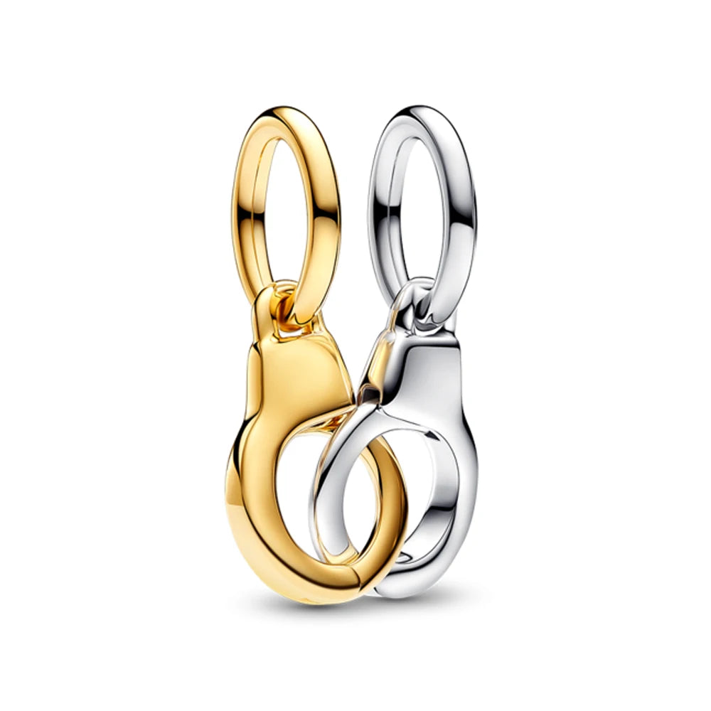 Gorgeous 925 Sterling Silver Stones & Enamel Clip Beads & Seahorse Dangle Charm Fits Bracelet For Women Gold Necklace Pendant