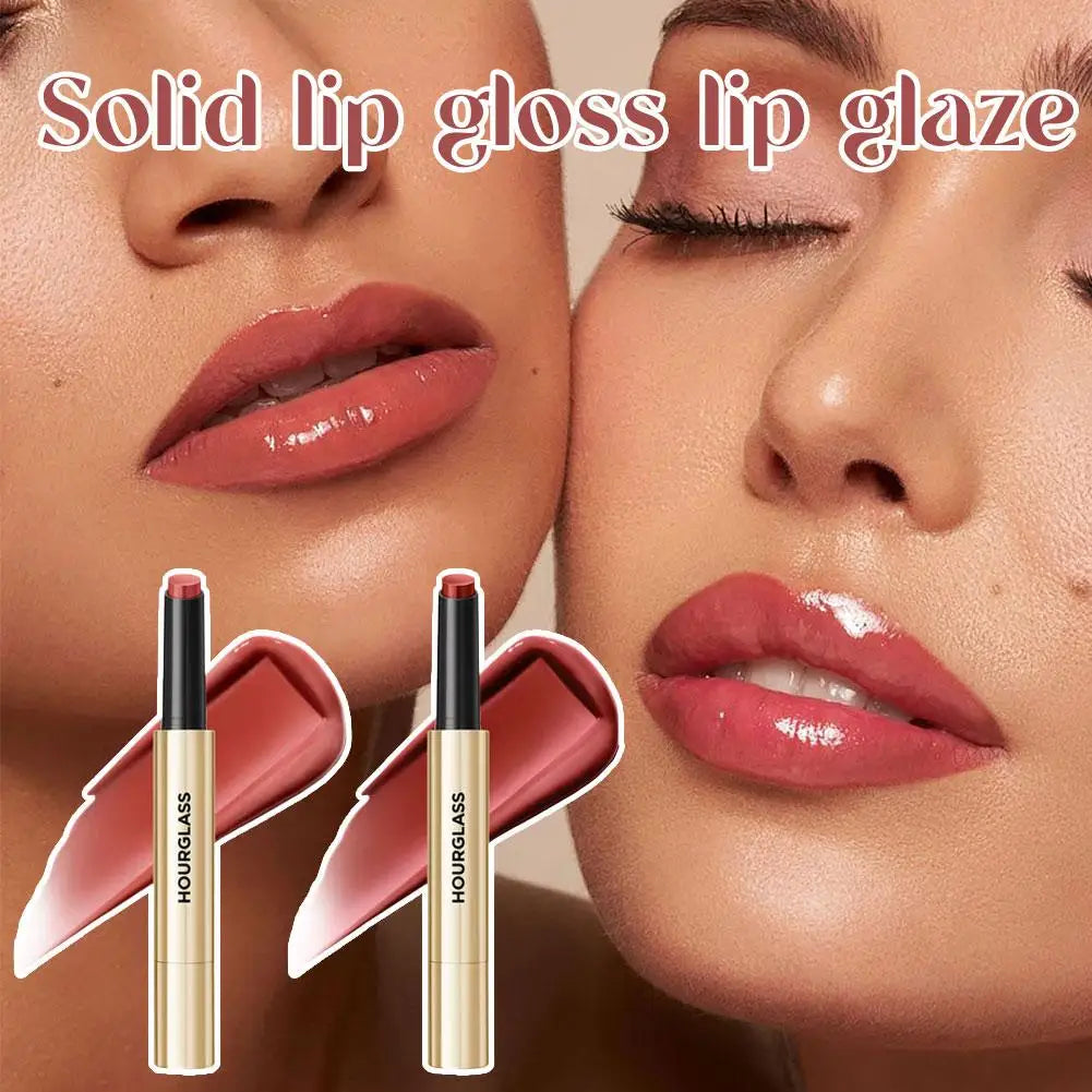 Hourglass Solid Lip Glaze Moisturizing Mirror Shine Lipstick Multi-color Suitable for Different Occasions and Makeup Looks