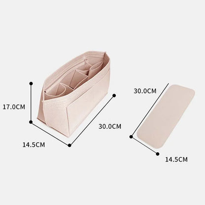 Purse Organizer insert for Handbags Base Shaper 3pc Set city33 Felt Organizer Insert Large Tote Bag Organizer with Zipper