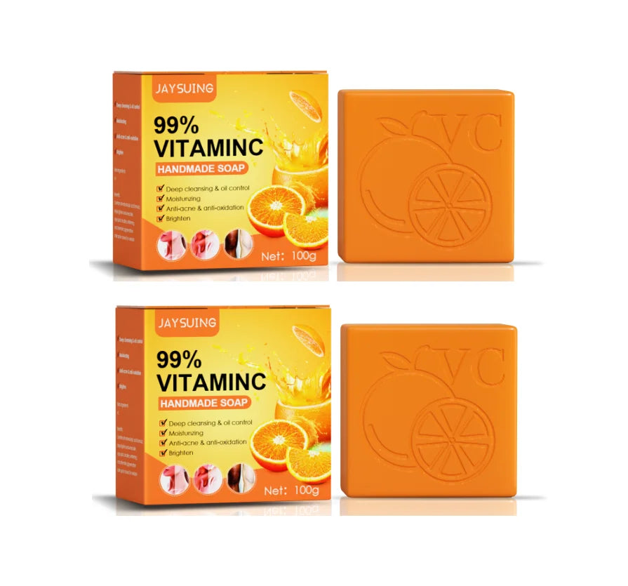 Vitamin C Handmade Soap Body Brightening Oil Control Smooth Soft Skin Moisturizing Exfoliating Anti Mite Facial Cleansing Soap