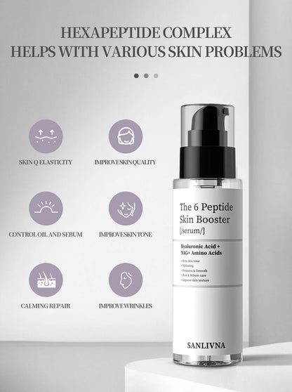 6 Peptide Essence Facial Refreshing Skin Care Set Contains Collagen to Improve Fine Lines, Brighten Skin, Moisturize and Nourish