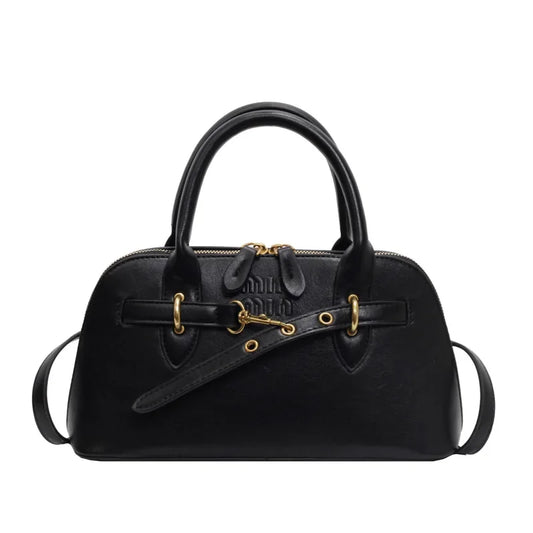 Fashionable Retro Shell Handbag Women's Crossbody Bag Versatile Autumn Winter Handbag Single Shoulder Bag with Zipper Closure