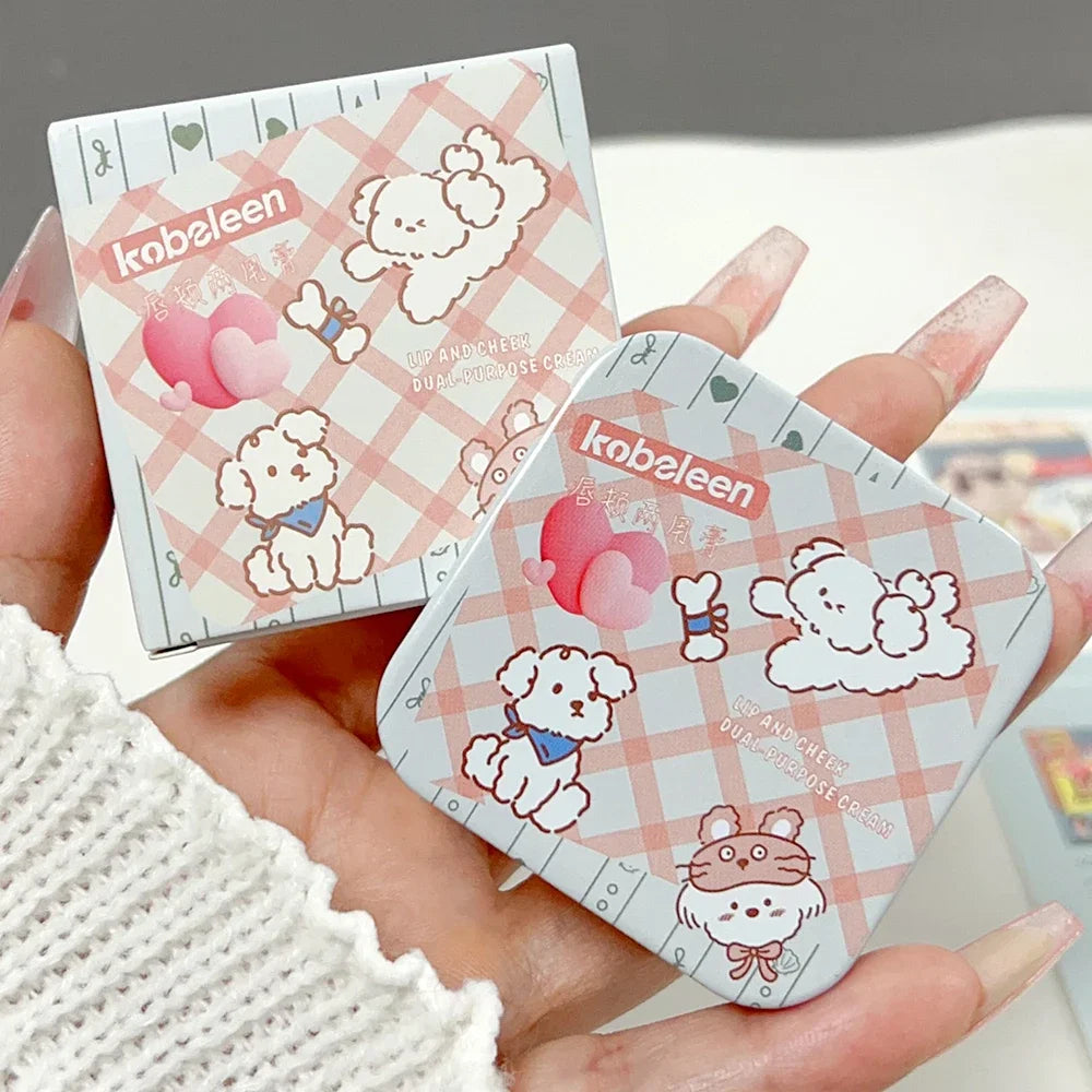 Multi-purpose Lipstick Blush Cream Waterproof Soft Moisturizing Lip Cheek Blush Tint Pigment Lasting Brightening Contour Makeup