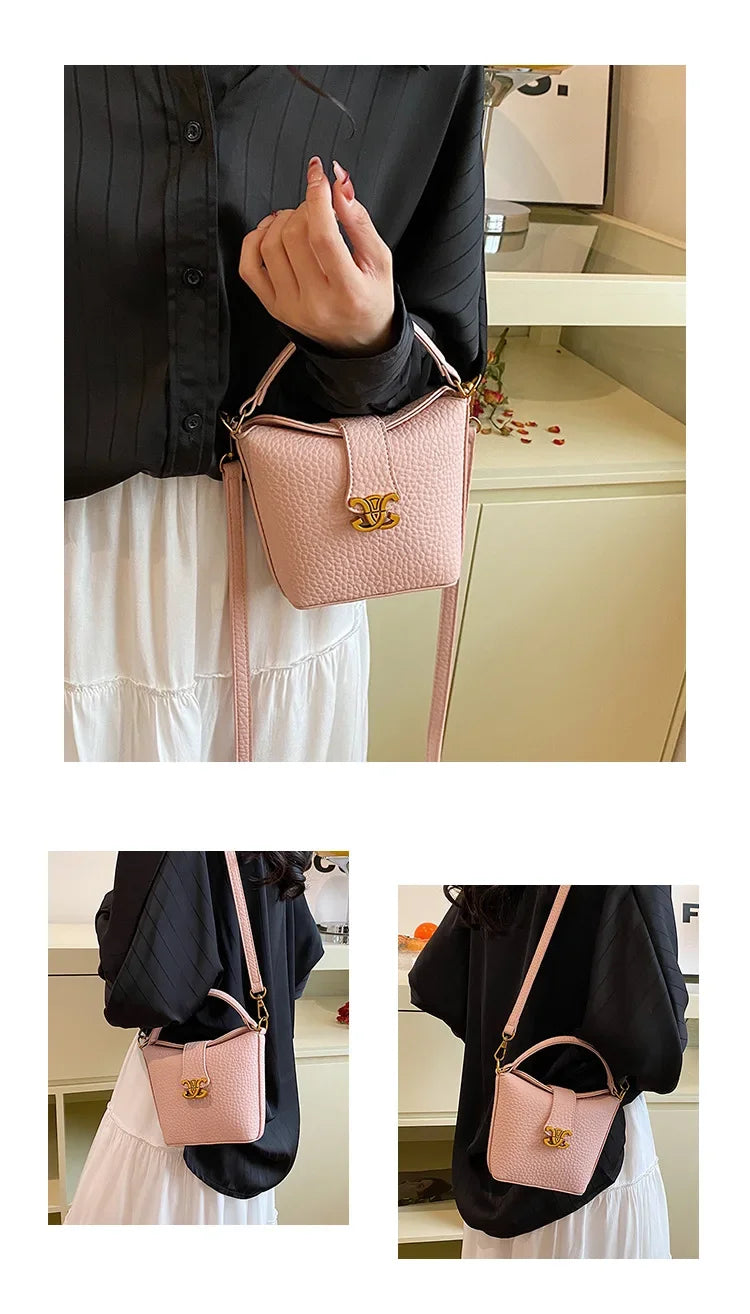 2025 New Arrival! Small Bucket Bag with Chic Design - Lightweight, Versatile Shoulder/Crossbody Carry, Small Fresh Aesthetic