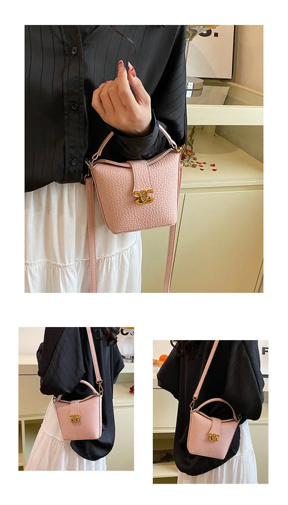 2025 New Arrival! Small Bucket Bag with Chic Design - Lightweight, Versatile Shoulder/Crossbody Carry, Small Fresh Aesthetic
