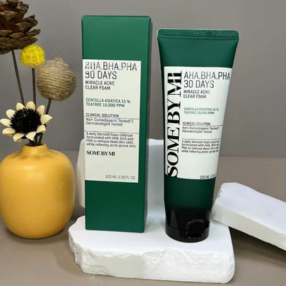 SOMEBYMI Shabo Mie Tea Tree Facial Cleanser 120ml is suitable for deep cleaning of acne-sensitive skin