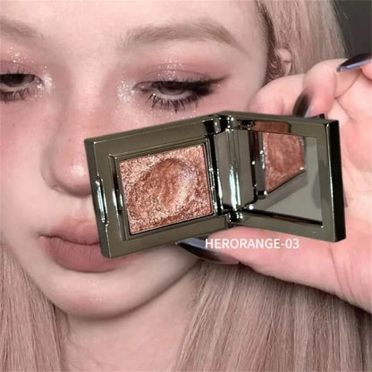 Diamond Monochrome Highlighter Eyeshadow Palette Chameleon Metallic Green Brighten Eye Shadow Fine Flash Eye Makeup Cosmetic