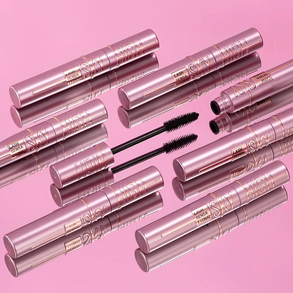 Natural Thick Curling Mascara Makeup Non-Smudge Brushes Lengthens Eyelashes Waterproof Fast Dry Black Curling Mascara Cosmetics