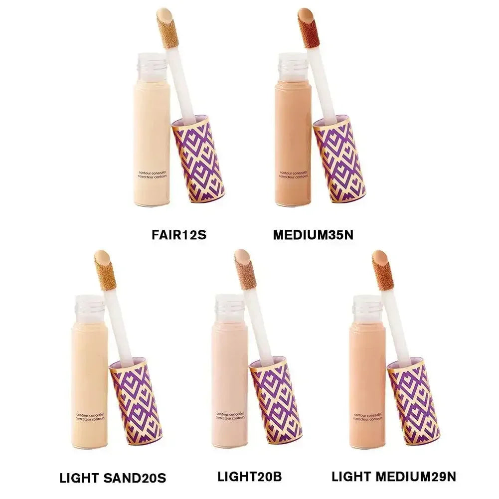 Waterproof Concealer Oil-control Liquid Foundation Covering Black Circles Blemishes Acne Marks Spots Face Contour Natural Makeup