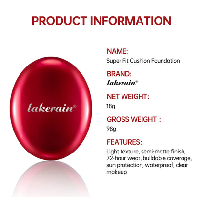 Sunscreen Cushion Foundation Fit Cushion Foundation Full Coverage Waterproof Long-lasting Concealer Long-lasting Makeup