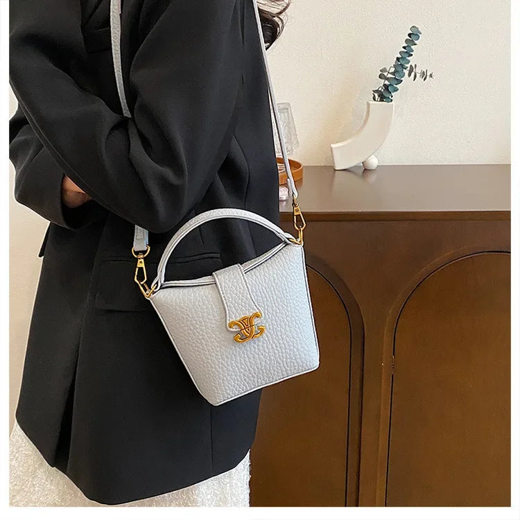 2025 New Arrival! Small Bucket Bag with Chic Design - Lightweight, Versatile Shoulder/Crossbody Carry, Small Fresh Aesthetic