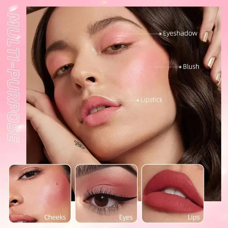 Fashion Luminizer Powdery Powder Blush Liquid Foundation Smooth Lasting Highlight  Lip Gloss Lipstick Nature Smooth Face  Makeup