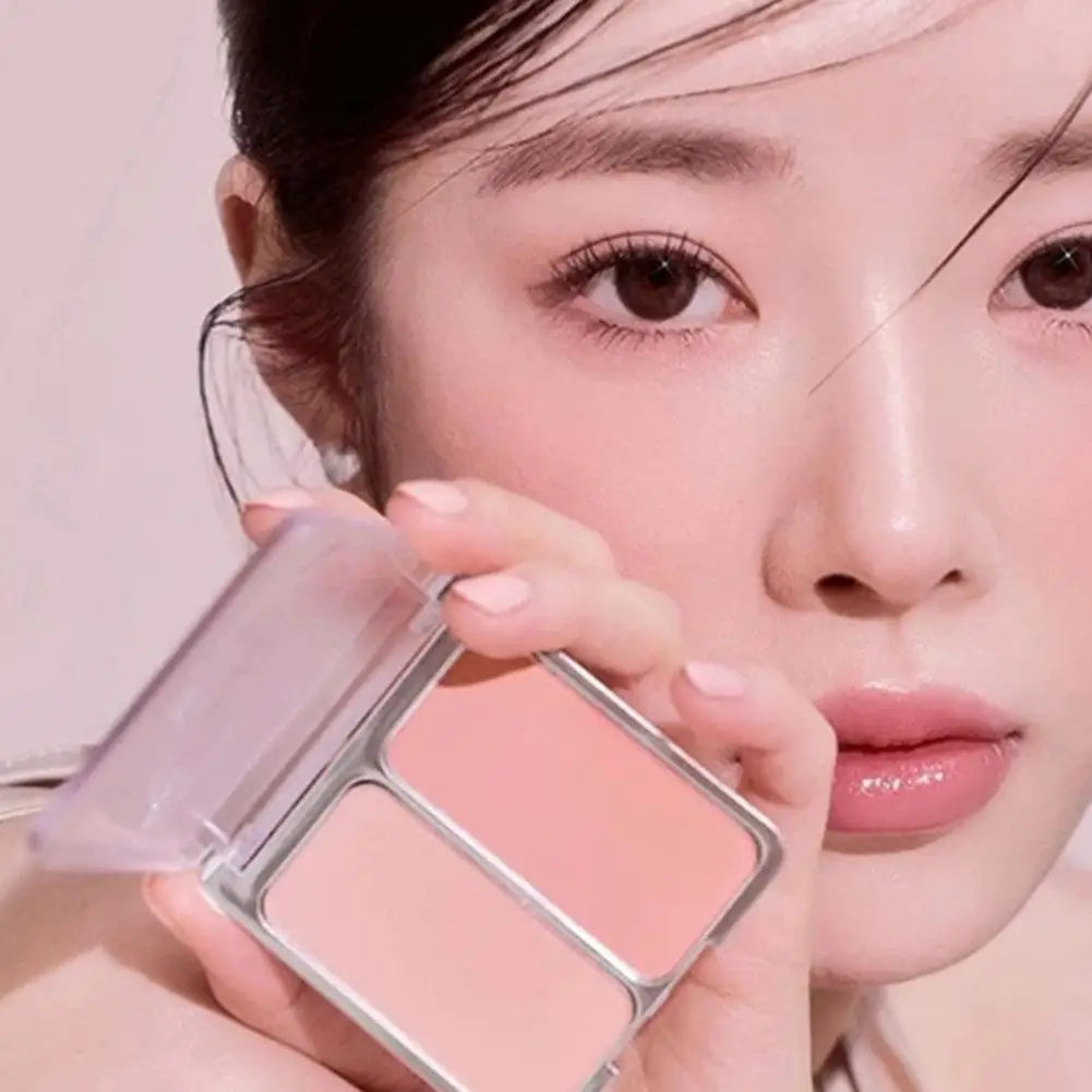 2aN Korean Two-color Blush Matte Brightening Low Saturation Shrinking And Expanding Natural Two-in-one Blush Makeup Cosmetics