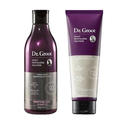Dr. Groot 385ml Oil Control Fluffy Shampoo 250ml Smoothing Conditioner Moisturize Thickening Repair Damage Clean Scalp Hair Care