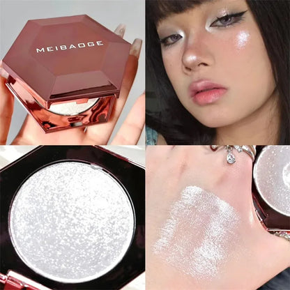 Diamond Highlighter Facial Bronzer Palette Platinum Shimmer Face Contour Powder Flash Body Base Illuminator - Water Light Makeup