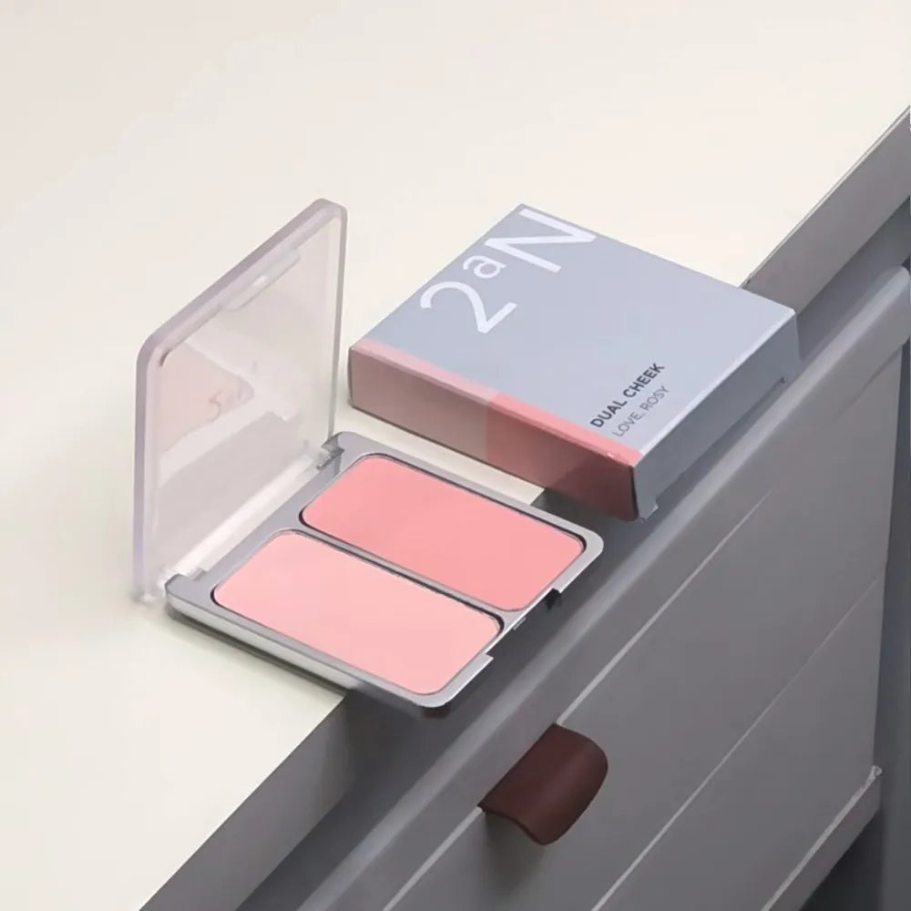 2aN Korean Two-color Blush Matte Brightening Low Saturation Shrinking And Expanding Natural Two-in-one Blush Makeup Cosmetics