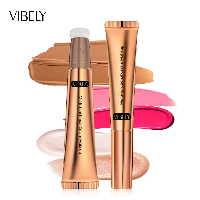 VIBELY High-gloss Concealer and Contouring Stick, brightening, three-dimensional, slimming face, Shadow Blush, multi-functional