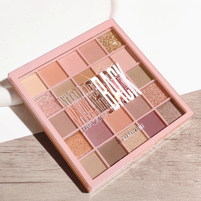 25 Colors Eyeshadow Palette High Gloss Cement Grey Rose Brown Color Tone Matte Glitter Daily Makeup Dry Rose Eyeshadow For Music