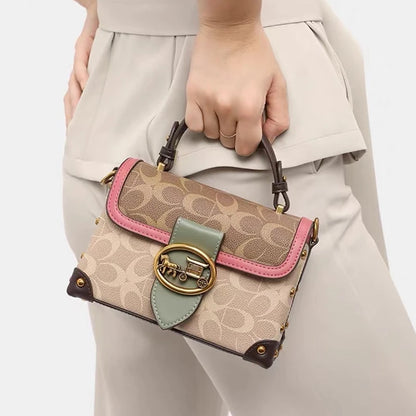 Brand premium women's bag graffiti box small square bag 2024 new autumn and winter designer handbag single shoulder crossbody ba