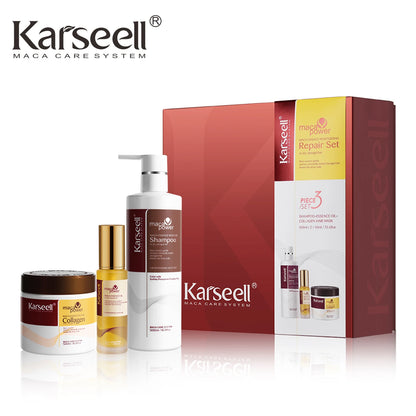 Original Karseell 500ml Moisture Shampoo Argan Oil  Moisturizing Smooth Shampoo Hair Care Set 1/2/3pcs for Dry and Damaged Hair