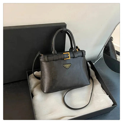 Fashionable Versatile Small Square Bag Women's Retro Crossbody Commuter Bag Ladies Handbag Soft Material Autumn Winter New Model