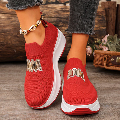 Women Platform Sneakers Casual Slip on Fashion Loafers Shoes Ladies Outdoor Breathable Tennis Sneakers Woman Zapatos De Mujer