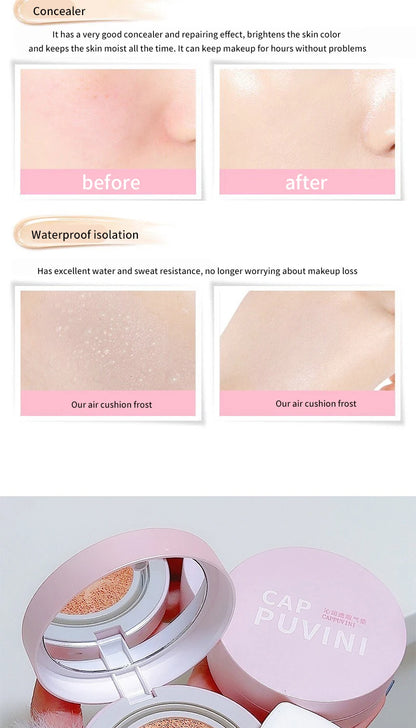 Moisturizing Concealer Air Cushion Natural Makeup Holding Water Resistant Cream Skin Foundation
