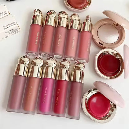 Rare Beauty Dual-use Enlighten Powder Portable Mirror Eyes Cheek Blusher Waterproof Mositure Face Contour Shadow Plump Makeup