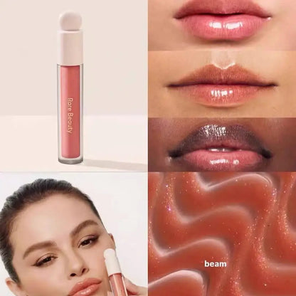 Hot Beauty Liquid Blush Lip Stain Enlighten Powder Portable Makeup Mirror Dual-use Waterproof Lip Glaze Brightening Smooth