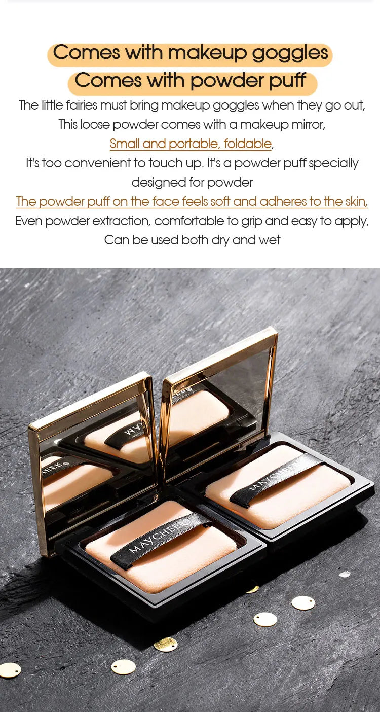 Egyptian style powder for long time oil control concealer, white, makeup free, waterproof and moisturizing